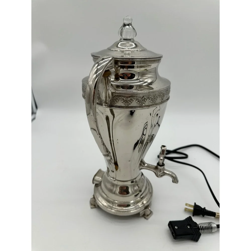 Vintage Westinghouse Electric Coffee Percolator Urn Silver Victorian Style